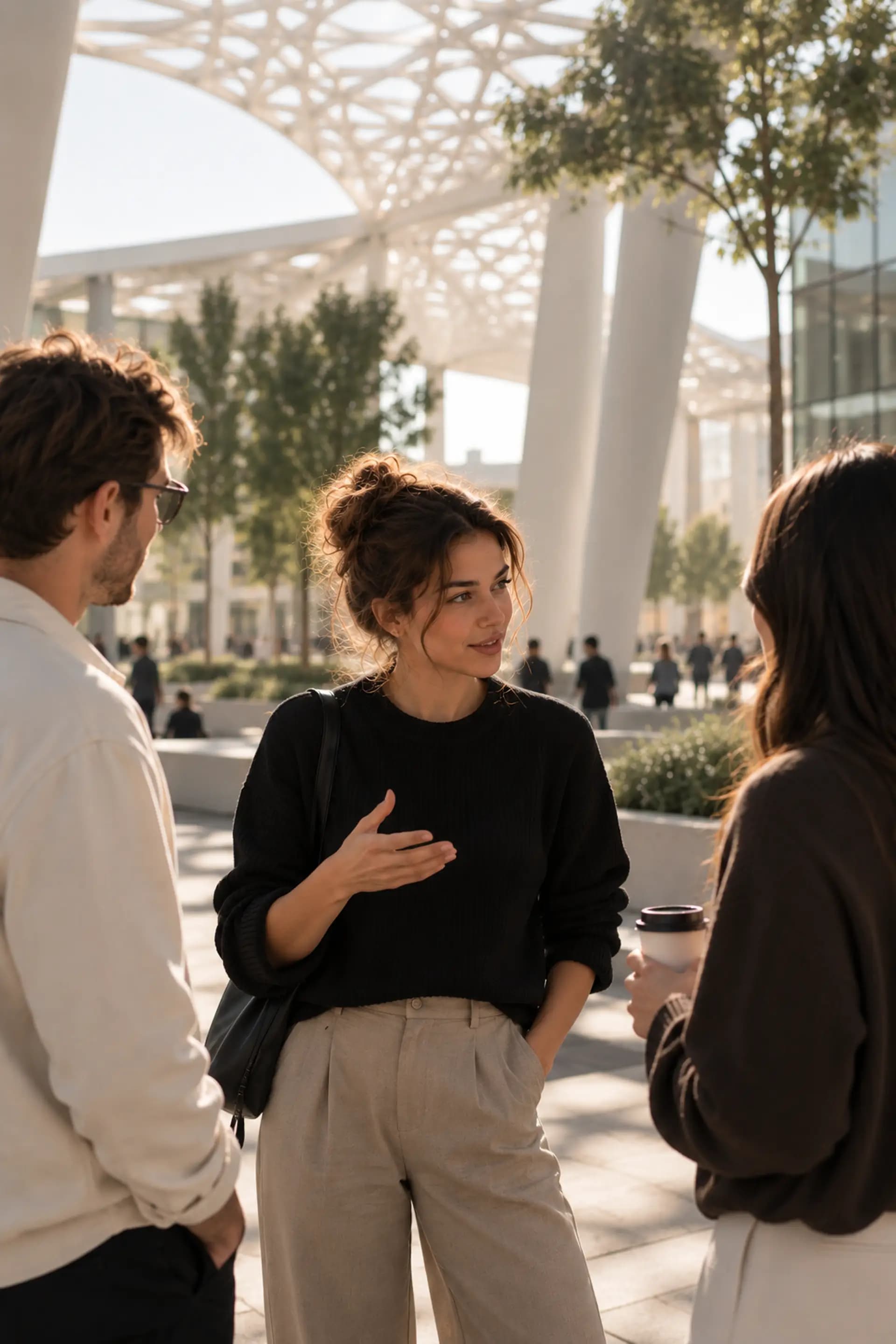 People talking at the EXPO 2027 Belgrade site